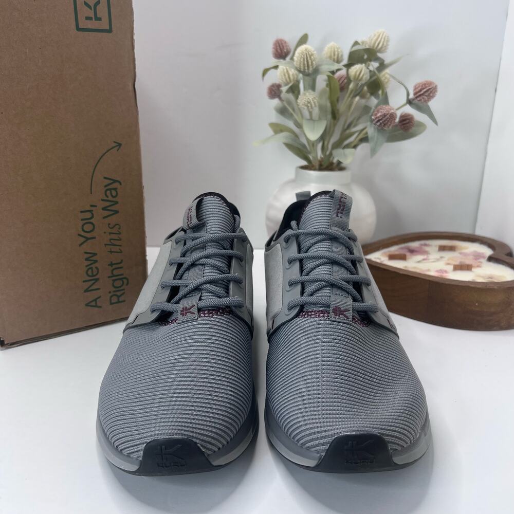 Kuru Atom Walking Comfort Sneaker Storm Gray/Black Men 10 Wide Tried On